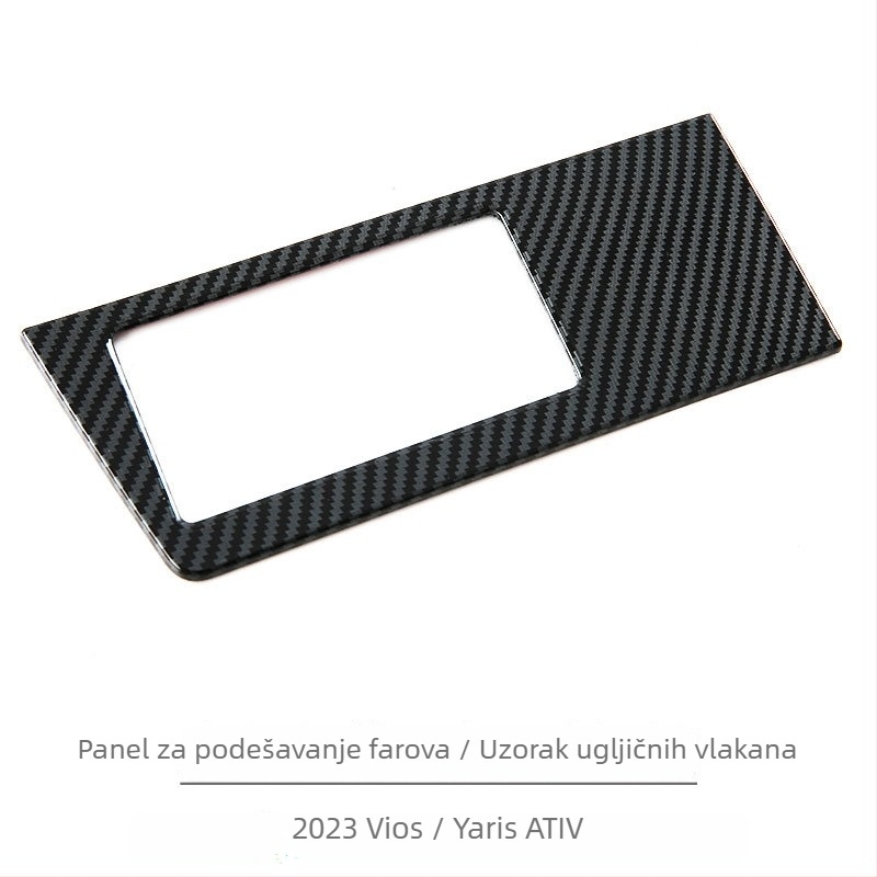 Unutarnji dekorativni panel za podešavanje svjetla za Vios Yaris ATIV — ABS materijal, jednodelno oblikovanje, kompatibilan s izlazom zraka, tipkama na volanu, navigacijskim zaslonom i panelom vrata.
