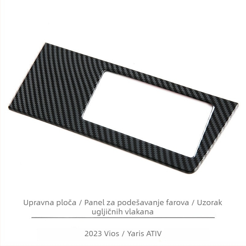Unutarnji dekorativni panel za podešavanje svjetla za Vios Yaris ATIV — ABS materijal, jednodelno oblikovanje, kompatibilan s izlazom zraka, tipkama na volanu, navigacijskim zaslonom i panelom vrata.