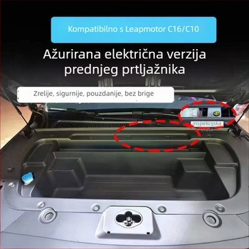 Prednja kutija za spremište prtljažnika za Leapmotor C10/C16 električnu verziju – nadograđeni sve-u-jednom modul za modifikacije, od plastike, moguć ispis logotipa, prilagodljivo