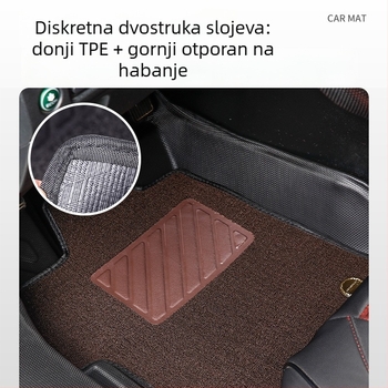 TPE automobilske podne prostirke s punim pokrivanjem, prilagođene vozilu, za vozila s pet mjesta