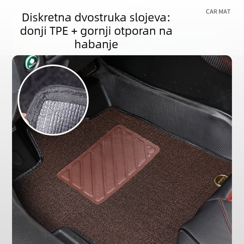 TPE automobilske podne prostirke s punim pokrivanjem, prilagođene vozilu, za vozila s pet mjesta
