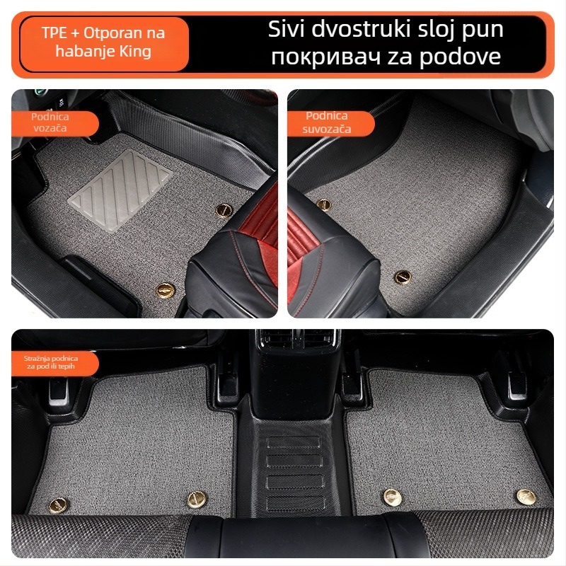 TPE automobilske podne prostirke s punim pokrivanjem, prilagođene vozilu, za vozila s pet mjesta