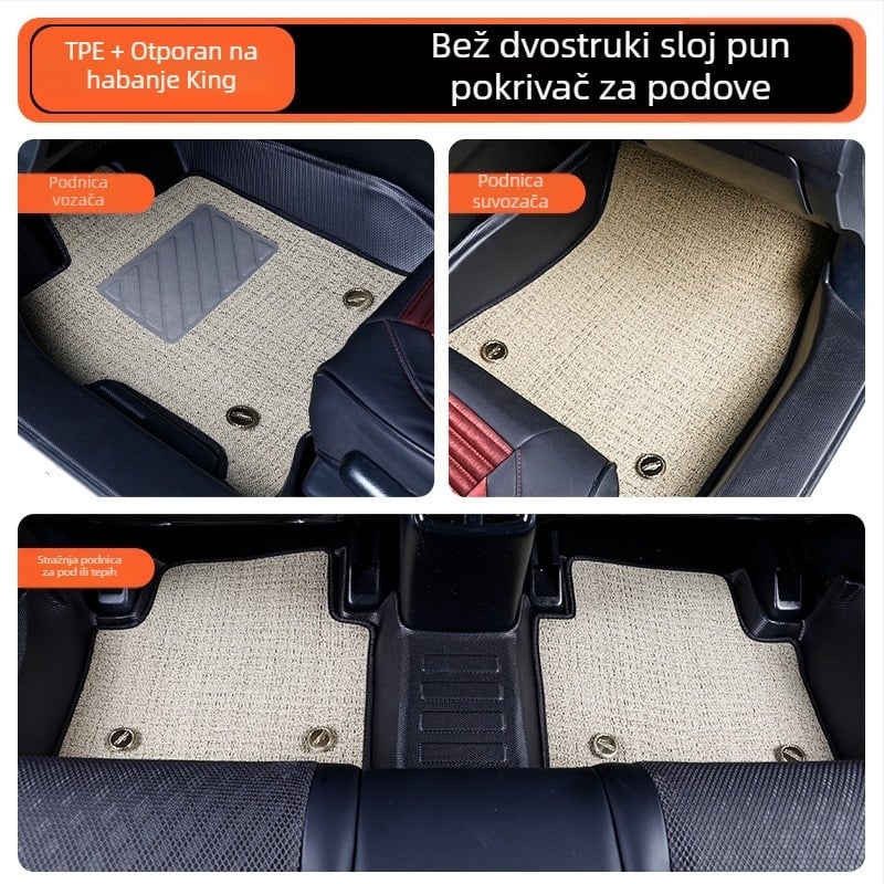 TPE automobilske podne prostirke s punim pokrivanjem, prilagođene vozilu, za vozila s pet mjesta