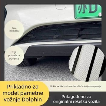 Zaštitna mreža za prednji branik BYD Dolphin, mreža protiv insekata za srednji gril, kompatibilno s 25 verzija Dolphin, ABS okvir, instalacija bez demontaže