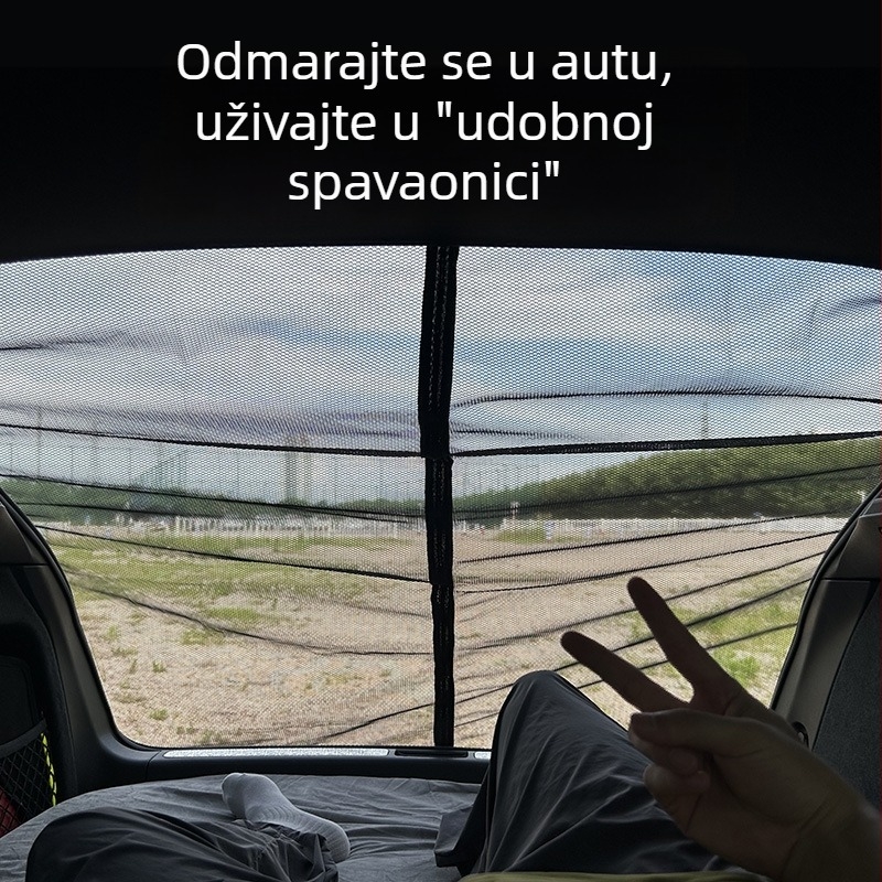 CHISHAN Mrežasta zaštita za stražnja vrata SUV — najlon mreža, magnetsko pričvršćivanje, univerzalno
