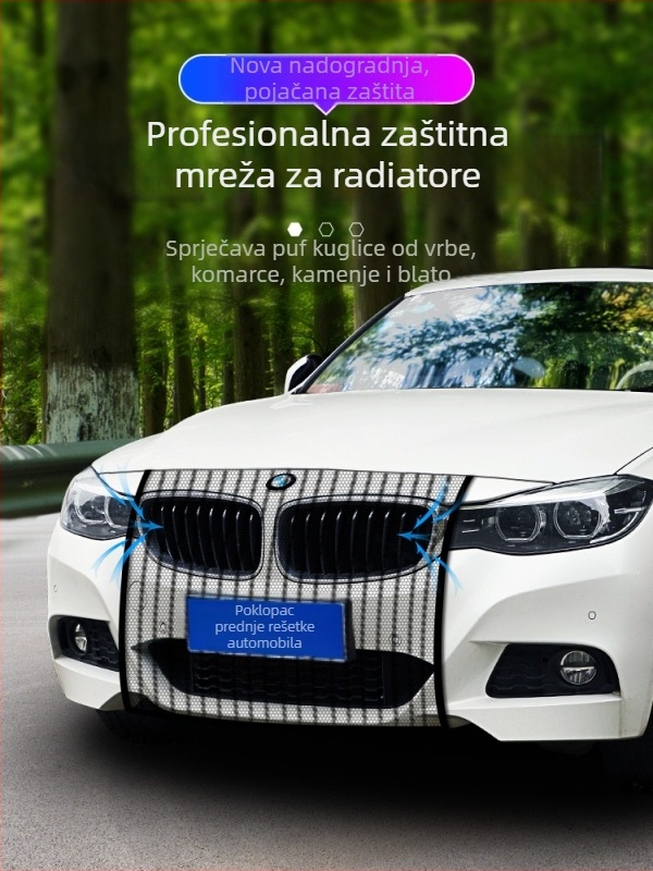 Zaštitna mreža hladnjaka automobila za Mercedes-Benz GLA/GLE/GLC260/E300L/A200 – protiv insekata; zaštita hladnjaka; kompatibilni modeli