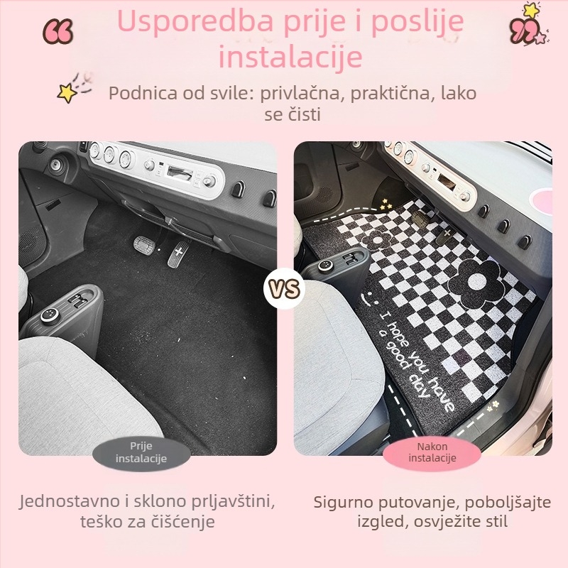 PVC protuklizna automobilska podna prostirka, marka Easy to rely on, kompatibilna sa posebnim modelima automobila, porijeklo Guangdong, bez loga