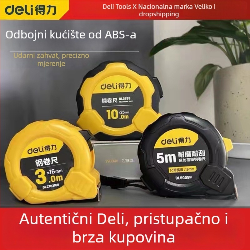 DL9003 Deli mjerač trake — ABS kućište, visoka preciznost, opća namjena, raspon mjerenja 2 m
