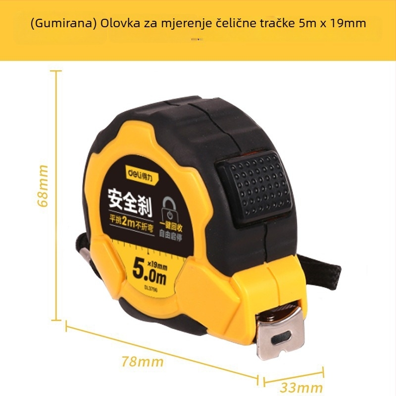 DL9003 Deli mjerač trake — ABS kućište, visoka preciznost, opća namjena, raspon mjerenja 2 m