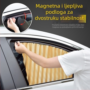 Magnetno sjenilo za auto s tračnicom, zavjesa za prozor, zaštita od sunca i izolacija topline, univerzalni bočni štit vozačkog automobila