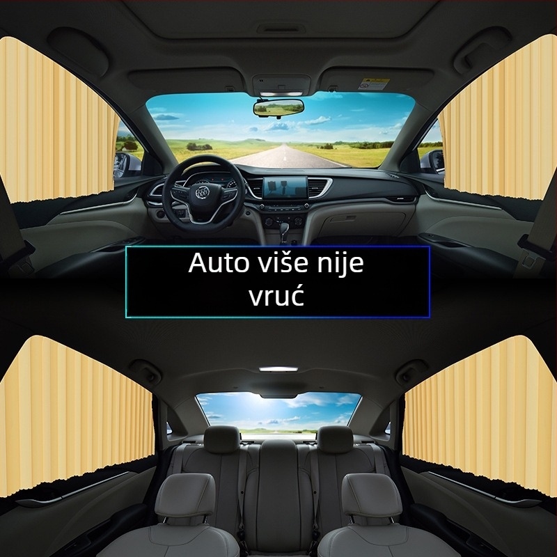 Magnetno sjenilo za auto s tračnicom, zavjesa za prozor, zaštita od sunca i izolacija topline, univerzalni bočni štit vozačkog automobila