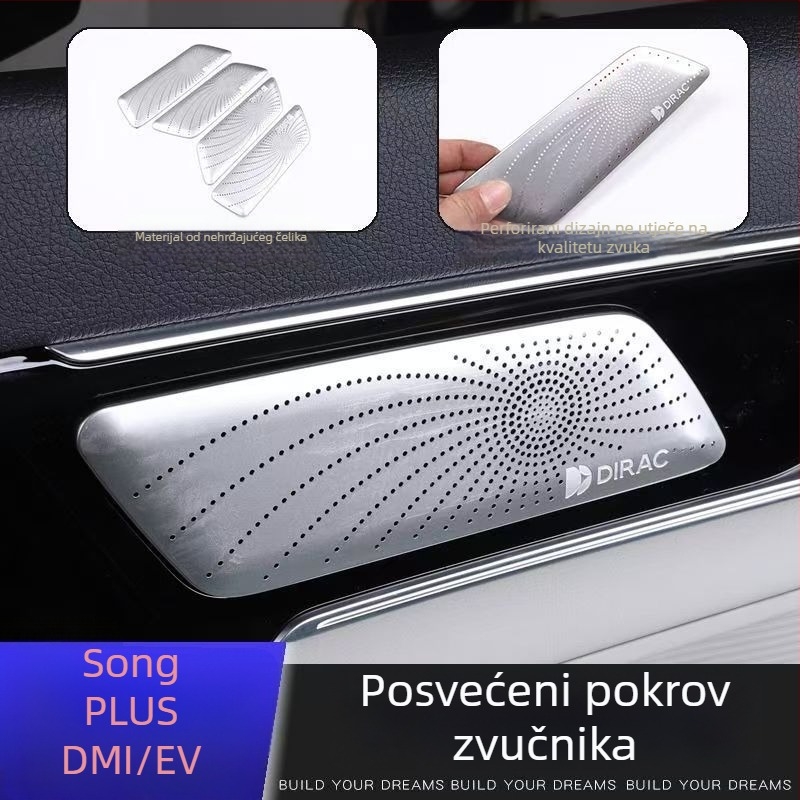 BYD Song Plus unutarnji poklopac zvučnika od nehrđajućeg čelika — Marka Like; Model BYD Song Plus; Bez logotipa