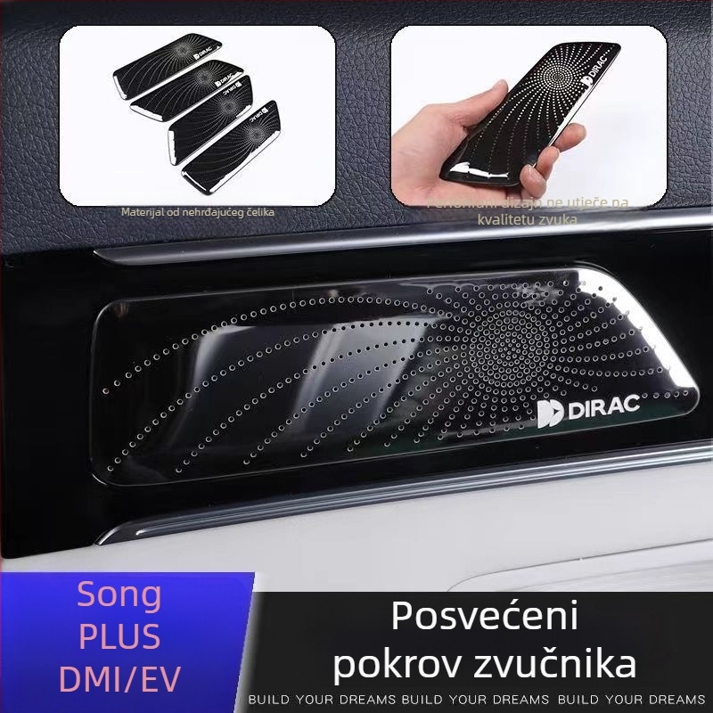 BYD Song Plus unutarnji poklopac zvučnika od nehrđajućeg čelika — Marka Like; Model BYD Song Plus; Bez logotipa