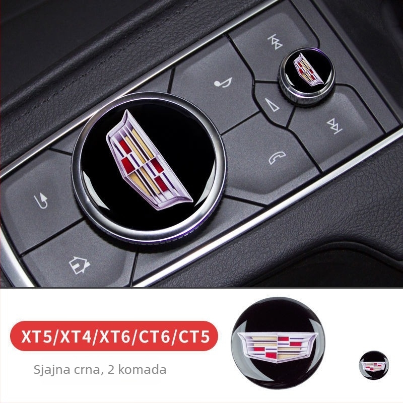 Naljepnice za gumbe središnje konzole Cadillac XT5 – plastika, bez logotipa
