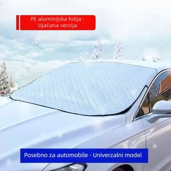 Automobilski snježni pokrov za prednje staklo, Oxford tkanina, dvostruki sloj, ugradnja snap-in, univerzalna veličina, težina 430 g