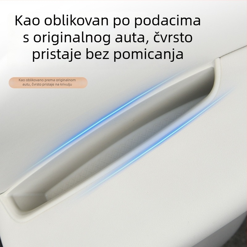 Silikonska ladica za skladištenje za R7 kutija za ručicu stražnjih vrata, Snap-on ugradnja, unutrašnjost automobila