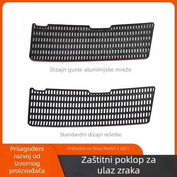 Zaštitni pokrov ulaza/izlaza klime za Tesla Model 3, ABS, ugradnja klikom, bočna strana automobila