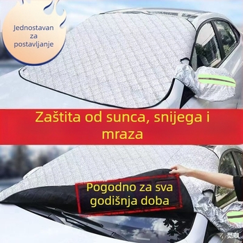 Univerzalna magnetska zaštita od snijega za automobil i sunčana zaštita za prednje staklo, debeli zimski dizajn, zaštita od smrzavanja