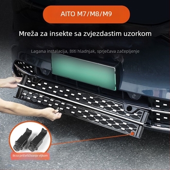 Wenjie M7/M8/M9 Puna Zvjezdasta Mreža Protiv Insekata – Snap-On Prednja Rešetka, Prilagodljivo Obrada, Opcije Mreže: S ili Bez