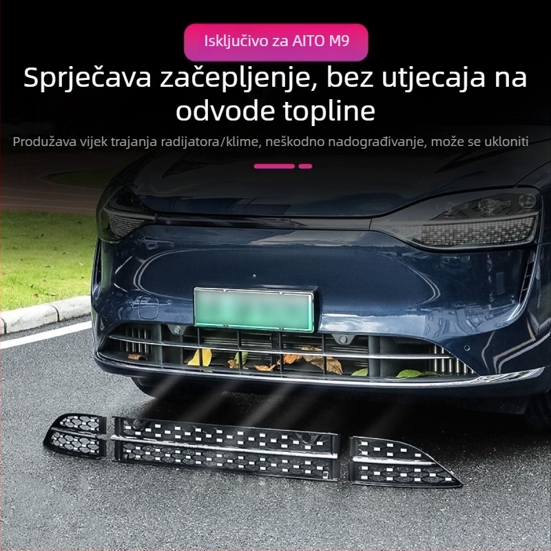 Wenjie M7/M8/M9 Puna Zvjezdasta Mreža Protiv Insekata – Snap-On Prednja Rešetka, Prilagodljivo Obrada, Opcije Mreže: S ili Bez