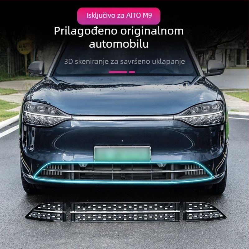 Wenjie M7/M8/M9 Puna Zvjezdasta Mreža Protiv Insekata – Snap-On Prednja Rešetka, Prilagodljivo Obrada, Opcije Mreže: S ili Bez