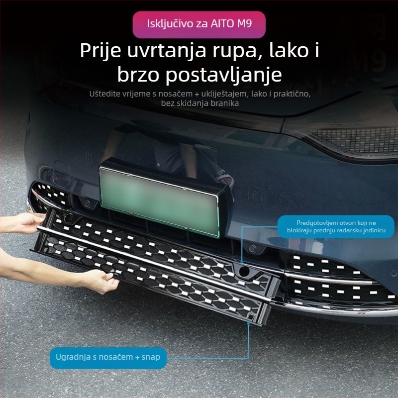 Wenjie M7/M8/M9 Puna Zvjezdasta Mreža Protiv Insekata – Snap-On Prednja Rešetka, Prilagodljivo Obrada, Opcije Mreže: S ili Bez