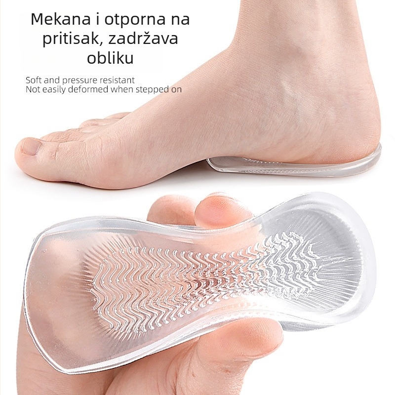 Uložak za petu s vodanim uzorkom - valovita podrška pete, apsorpcija udara, unisex, protuklizno