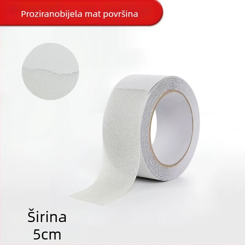 Mat protivklizna traka s PVC osnovom, ljepilo na bazi gume, debljina 1 mm, temperaturna otpornost -40 do 100°C (kratkoročno) / -20 do 60°C (dugoročno), samolijepljiva