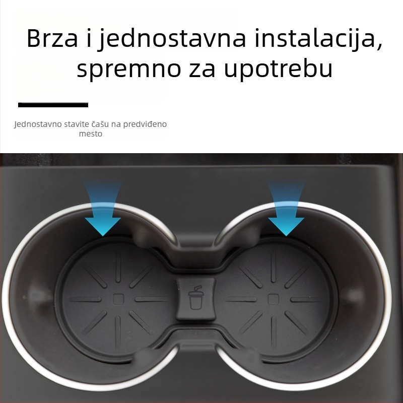 Silicijski držač za čašu za Tesla Model 3/S/X – protuklizni, vodootporan, model New 3, Future