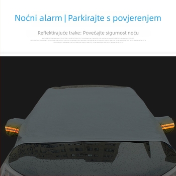 Univerzalna snježna zaštita za prednje staklo automobila od PEVA pamuka; bez prilagodbe; kompatibilna sa svim modelima; težina 0,45–1,1 kg; pogodna za hatchback, sedan i SUV
