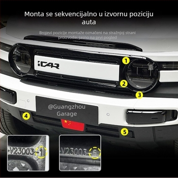 Kryt ulaza za Chery iCAR V23 s integriranom mrežom protiv insekata – ABS materijal, nadogradnja
