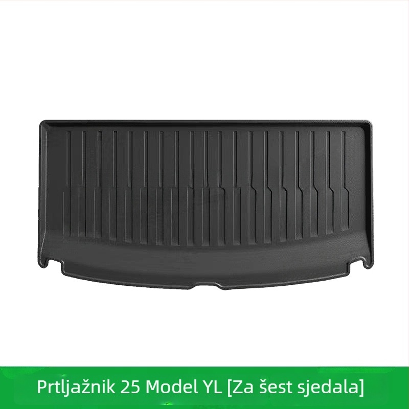 Tesla Model Y/L podne prostirke, TPE materijal, tepih stil, prednje i stražnje skladišne prostirke za prtljažnik, sadržaj 91–100%