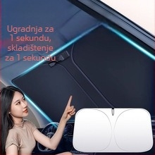 Univerzalna sjenila za prednje staklo automobila, teleskopka aluminijska folija, sklopni dizajn s dvostrukim krugom