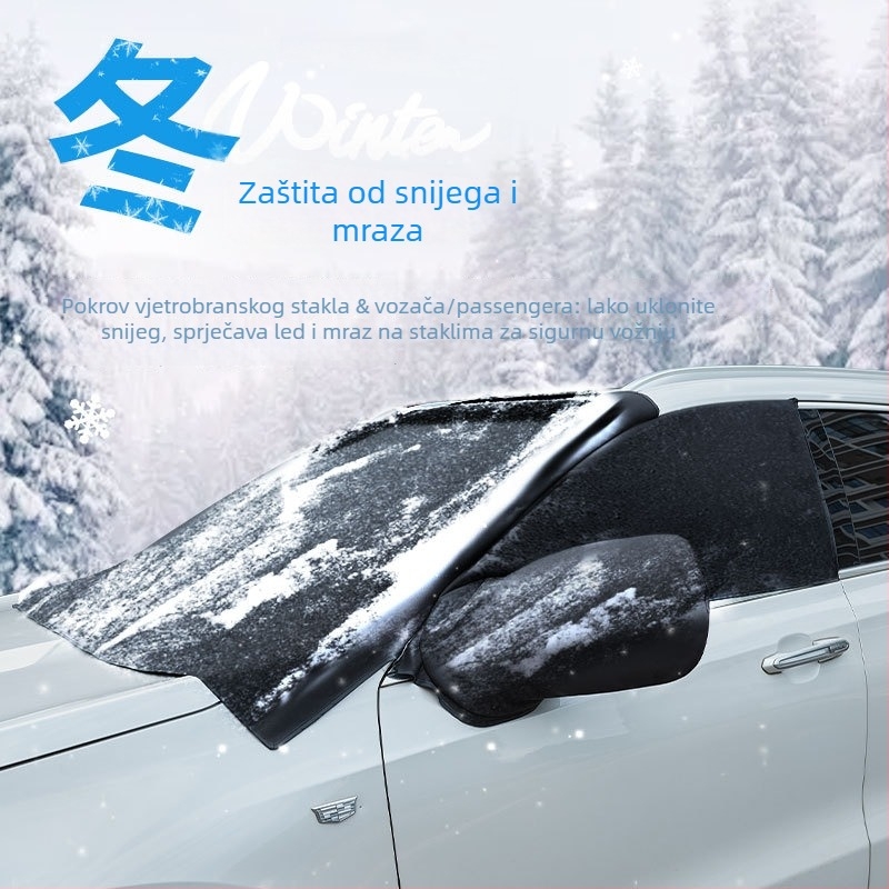 Zimski zaštitni pokrov za prednji dio automobila – PVC, teleskopska ugradnja, 800 g, debeli dizajn, za poseban model automobila