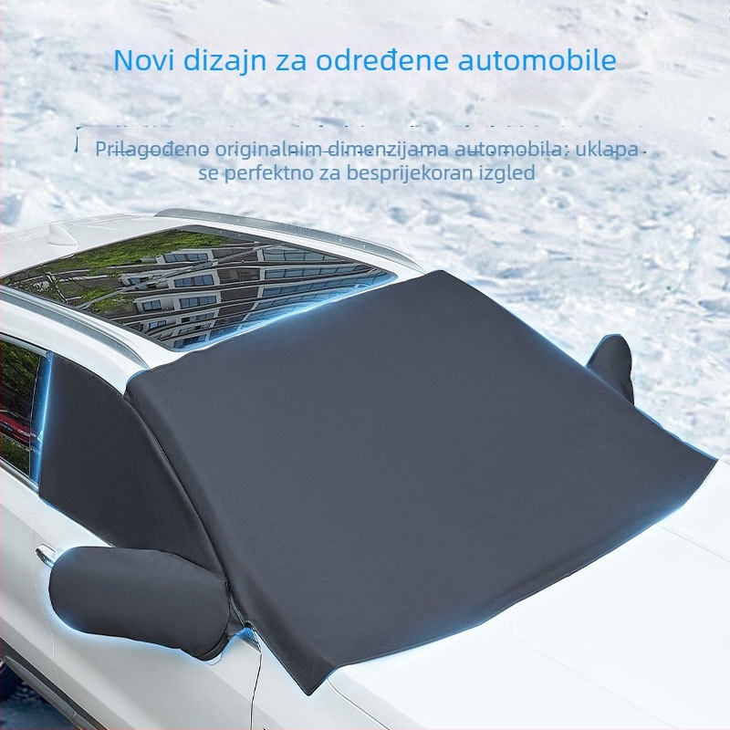 Zimski zaštitni pokrov za prednji dio automobila – PVC, teleskopska ugradnja, 800 g, debeli dizajn, za poseban model automobila