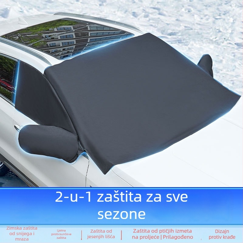Zimski zaštitni pokrov za prednji dio automobila – PVC, teleskopska ugradnja, 800 g, debeli dizajn, za poseban model automobila