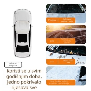 Debeli snježni štit s ugrađenom kartom, univerzalna kompatibilnost, za prednje dijelove.