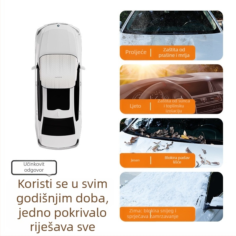 Debeli snježni štit s ugrađenom kartom, univerzalna kompatibilnost, za prednje dijelove.