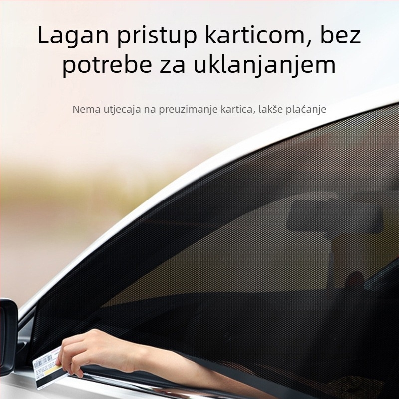 Auto mreža protiv komaraca — prozirna mreža, viseći prozorski zavjes, univerzalna prilagodba, protikomarac, prilagodljivo