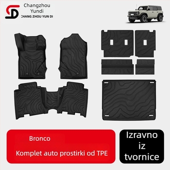 Yundi TPE injekcijski oblikovane podne prostirke i prostirka za prtljažnik za Ford Bronco Off-Road