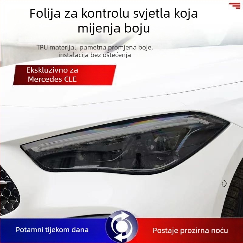 TPU zaštitni film za svjetla s tamnim učinkom i TPU film za promjenu boje stražnjih svjetala za Mercedes-Benz CLE300/260