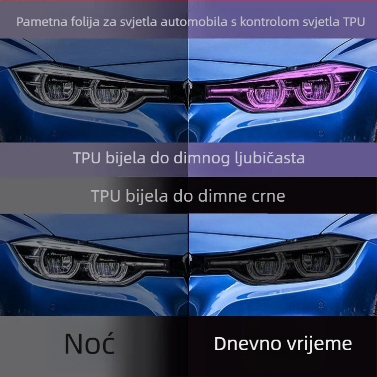 TPU film za svjetla automobila – Marka Annhao, Materijal TPU, Poluprovidan uzorak