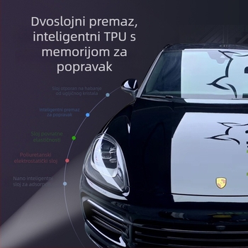 TPU zaštitni film za svjetla automobila, prednja i stražnja svjetla, dymna nijansa, proziran i otporan na ogrebotine, film za promjenu boje stražnjih svjetala sa efektom samooprave