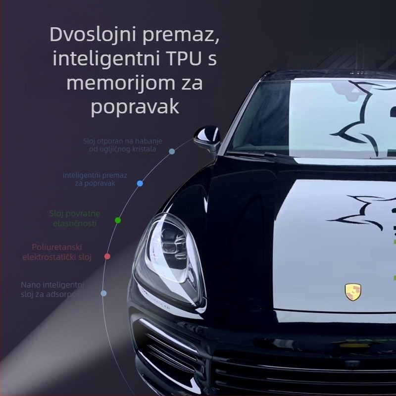 TPU zaštitni film za svjetla automobila, prednja i stražnja svjetla, dymna nijansa, proziran i otporan na ogrebotine, film za promjenu boje stražnjih svjetala sa efektom samooprave