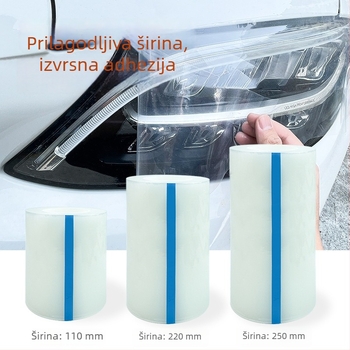 Film za modifikaciju i promjenu boje automobilske lampe, prozirni PVC materijal, otporan na prašinu, otporan na ogrebotine, jednostavan za ugradnju