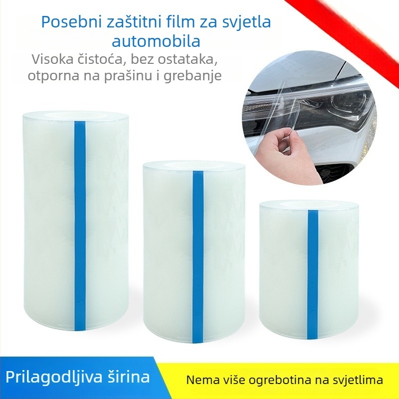 Film za modifikaciju i promjenu boje automobilske lampe, prozirni PVC materijal, otporan na prašinu, otporan na ogrebotine, jednostavan za ugradnju