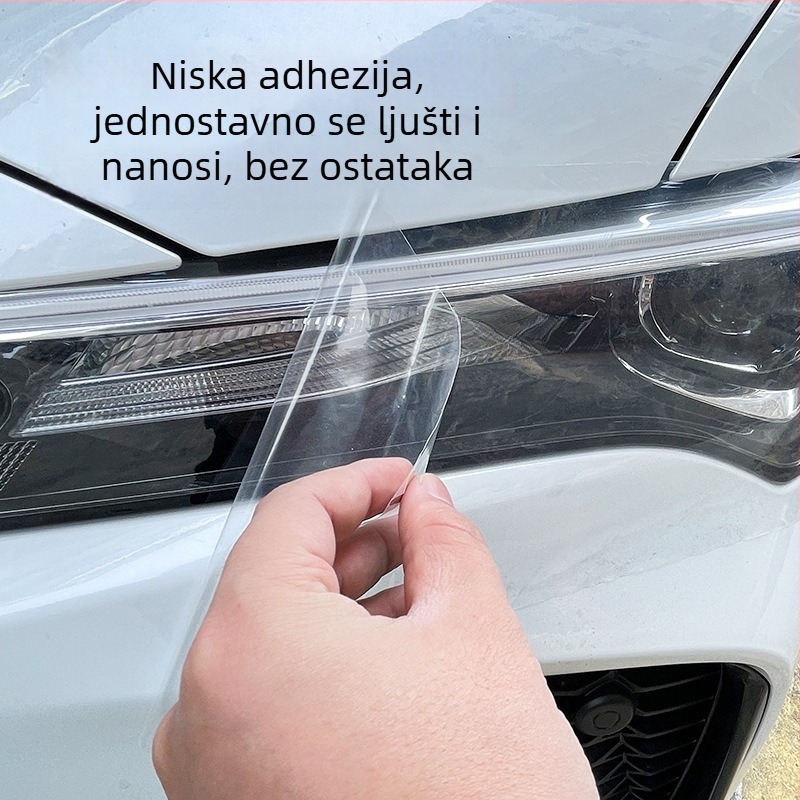 Film za modifikaciju i promjenu boje automobilske lampe, prozirni PVC materijal, otporan na prašinu, otporan na ogrebotine, jednostavan za ugradnju