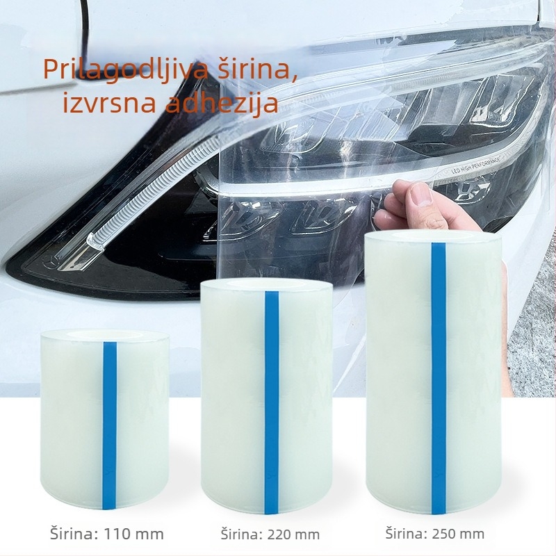 Film za modifikaciju i promjenu boje automobilske lampe, prozirni PVC materijal, otporan na prašinu, otporan na ogrebotine, jednostavan za ugradnju