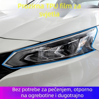 TPU zaštitni film za svjetla automobila – transparentan, za popravak ogrebotina, prednja i stražnja svjetla