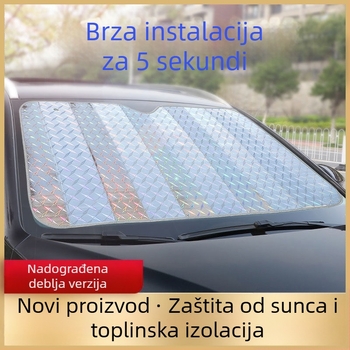 Yu jian auto sjenilo s teleskopskom instalacijom, za prednje i stražnje prozore, debeli jednostavni stil, univerzalna kompatibilnost